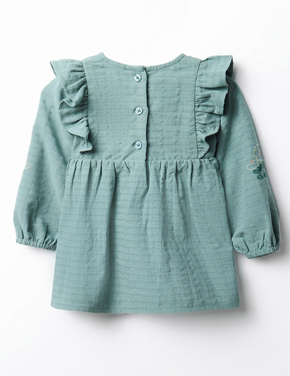 Vestido manga regular para niña 3