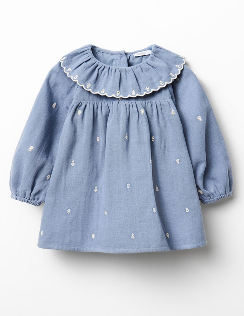 Vestido manga regular para niña