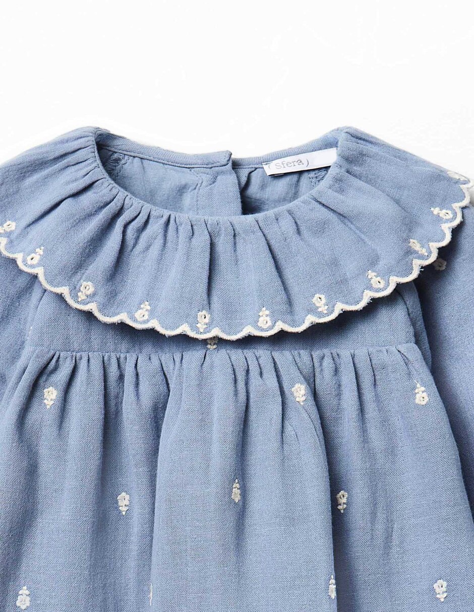 Vestido manga regular para niña 3